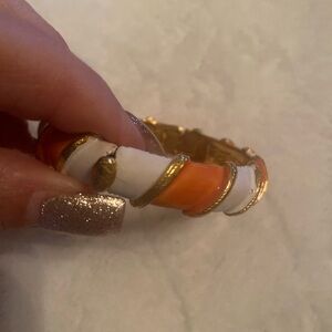 Elegant Gold and Orange Bracelet